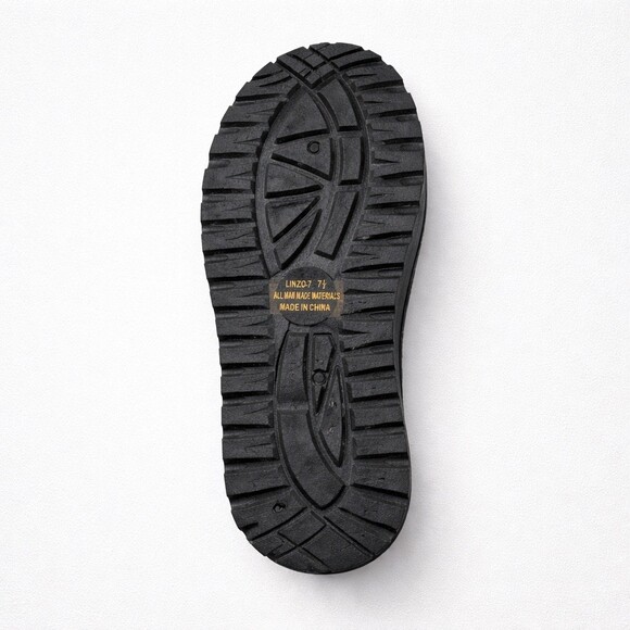 LINZO Women's Platform Clog Slipper Mule Black Sherpa Lined Size 7.5 - Picture 3 of 3